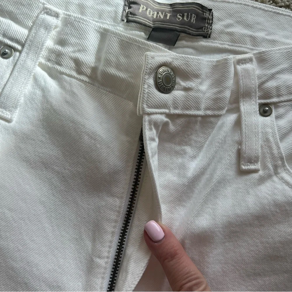 NWT J. Crew Point Sur White Denim Jeans Women’s Size 32 Shoreditch Strai…